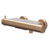IVY Bond Ensemble de bain - thermostatique - apparent - douchette ronde - flexible de douche lisse - Cuivre brossé mat PVD SW1233187