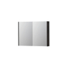 INK SPK2 spiegelkast – 100x74x14 cm – 2 deuren, dubbelzijdige spiegeldeuren – Houtskool eiken SW353380