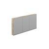Thebalux type d 140x70cm armoire de toilette rectangulaire sans éclairage avec bord sérigraphié en bas mdf/chipboard sequoia SW787363