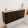 Mondiaz JOYA-DLUX Meuble de toilette 100cm - couleur Walnut - Vasque FAYE position Gauche 1 trou de robinet couleur Opalo SW1422533