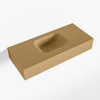 Mondiaz LEX Lavabo - 70x30x12cm - vasque centrale - sans trous de robinet - solid surface - Oro SW1026047