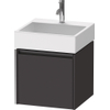 Duravit Ketho.2 Wastafelonderbouwkast - met 1 lade - 48.4x46x44cm - met greep antraciet - grafiet supermat SW772089