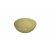 INK Otello Large vasque - 40x40x14cm Vasque à poser ronde en porcelaine - mat citron jaune SW955789