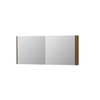 INK SPK1 spiegelkast – 140x60x14 cm – 2 deuren, dubbelzijdige spiegeldeuren – Massief eiken Ash grey SW493886