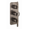 Crosswater Union Douchekraan - 3 handgrepen - hendel - met inbouwdeel - verticaal - zwart chroom (antraciet) SW969816
