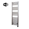 Sanicare HPW Radiateur électrique - 172x45cm - 920W - wifi - thermostat - noir - en bas à droite - aspect inox (argent) SW1448079