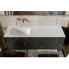 MONDIAZ KIVI 150cm badkamermeubel bekleed met TEGELS elegant black 4 lades Wastafel cloud links zonder kraangat SW408952 MONDIAZ KIVI 150cm badkamermeubel bekleed met TEGELS elegant black 4 lades Wastafel cloud links zonder kraangat SW408952