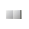 INK SPK1 armoire de toilette – 120 x 60 x 14 cm – 2 portes, portes-miroir double face – Béton mat SW493795