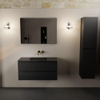 Mondiaz AIVY Ensemble de meuble - 100x45x50cm - 0 trous de robinet - 1 vasque Urban Solid surface - Centre - 2 tiroirs - avec miroir - MDF Urban SW892251