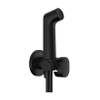 Hansgrohe Bidet - handdouche - 1jet S - ecosmart - voor koud water - met porter en doucheslang - 125 cm - mat zwart SW1418330