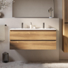 Brauer Core Series badkamermeubelset - 120x45x52cm - wastafel Frost - honey SW1601162
