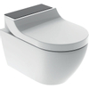 Geberit AquaClean Tuma Comfort Douchewc - douche wc- zwart glas decorplaat - glans wit SW87554
