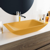 Mondiaz Topi waskom 59.5x34.5x10cm rechthoek opbouw Solid Surface Ocher/Ocher SW643594 Mondiaz Topi waskom 59.5x34.5x10cm rechthoek opbouw Solid Surface Ocher/Ocher SW643594