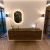 Mondiaz CIRO-DLUX Ensemble de meubles de salle de bains - 180x45x50cm - Lavabo solid surface Lava - 1 vasque à gauche - 1 trou de robinet - 4 tiroirs - Dusk SW1533066