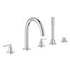 Grohe Atrio Partie de finition baignoire sur gorge 5 trous avec inverseur, douchette et flexible 200cm leviers chrome SW225256 Grohe Atrio Partie de finition baignoire sur gorge 5 trous avec inverseur, douchette et flexible 200cm leviers chrome SW225256
