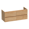 Saniclass Solution wastafelonderkast 120x46x50cm 4 softclose greeploze lades met 2 sifonuitsparingen MFC Nomad SW372648 Saniclass Solution wastafelonderkast 120x46x50cm 4 softclose greeploze lades met 2 sifonuitsparingen MFC Nomad SW372648