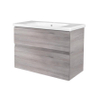 Best Design Quick badmeubelset 65x43.7cm met 2 softclose laden 1 kraangat MDF grijs eiken SW539768 Best Design Quick badmeubelset 65x43.7cm met 2 softclose laden 1 kraangat MDF grijs eiken SW539768