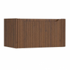 H&R Badmeubelen Juice Wastafelonderkast - 80x45x40cm - rechterhoek afgerond - 3D-front - 1 lade - geïntegreerde greep - dark oak SW1259672