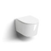 Clou InBe hangtoilet – compact – spoelrandloos – 36,5 x 48 cm – met softclose zitting – glans wit SW369990