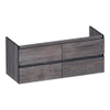 BRAUER Joy Edge meuble sous-lavabo 120 4 tiroirs softclose - sans poignées - 2 découpes pour siphon - Driftwood SW1200933