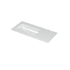Ink Aspekt lavabo - 100x45x1.5cm - vasque à gauche - sans trou de robinet - blanc brillant SW439611