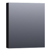 Saniclass Plain Spiegelkast 59x70x15cm Mat Zwart Linksdraaiend SW393140 Saniclass Plain Spiegelkast 59x70x15cm Mat Zwart Linksdraaiend SW393140