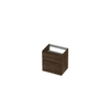 INK Wastafelonderkast - 60x45x65cm - 2 lades - greeploos - met houten keerlijst - MDF - Chocolate SW693340