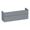 BRAUER Delight Wavy meuble sous-lavabo 160 4 tiroirs softclose - sans poignée - 2 découpes pour siphon - gris mat SW1199566