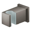 Grohe Euphoria Cube Wandaansluitbocht - met wandhouder - brushed hard graphite (antraciet) SW438942