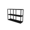 INK Ferro étagère 70x20x52cm - tablettes fixes - acier noir mat SW798181