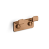 Clou Fold dubbele haak brons geborsteld PVD SW917300 Clou Fold dubbele haak brons geborsteld PVD SW917300