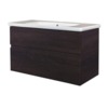 Best Design Quick Greeploos meubel onderkast en wastafel 100 cm dark brown SW280238 Best Design Quick Greeploos meubel onderkast en wastafel 100 cm dark brown SW280238