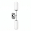 Astro Tacoma Twin Wandlamp/Plafondlamp - 230V - IP44 - cilinder - wit glas - chroom SW1569663