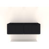 H&R badmeubelen Juice Wastafelonderkast - 140x45x40cm - afgeronde hoeken - 3D-front - 2 lades - geïntegreerde greep - antraciet mat SW867681