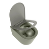 Mondiaz LAVIE WC suspendu – sans bride – 36 x 53 cm – avec abattant softclose – Army (vert), abattant Smoke (brun clair) SW1208725