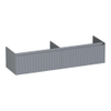 BRAUER Embrace Wavy meuble sous-lavabo 160 2 tiroirs softclose - sans poignées - 2 découpes pour siphon - gris mat SW1200393