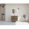 H&R Badmeubelen Infinity XXL 3D Badkamermeubelset - 80 cm - 1 keramische wasbak thin mat wit - 1 kraangat - 2 lades - charleston SW863469