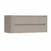 H&R Badmeubelen Juice Wastafelonderkast - 120x45x50cm - linkerhoek afgerond - 2 lades - geïntegreerde greep - Olive SW1489896
