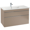 Villeroy & Boch Venticello Lavabo pour meuble avec lavabo gauche 100x50cm avec 1 trou pour robinetterie (et 2 trous perçables) avec trop plein blanc 1025126