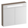 BRAUER Promise Deluxe armoire de toilette - 80x70x15cm - avec éclairage - 2 portes miroir double face - moka mat SW1203675