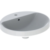 Geberit VARIFORM opbouwwastafel - 50x45cm - met 1 kraangat - met overloop - wit SW421899
