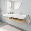 MONDIAZ ALAN 150cm badmeubel planchet washed oak Vrijhangende wastafel cloud rechts 1 kraangat kleur talc SW408800 MONDIAZ ALAN 150cm badmeubel planchet washed oak Vrijhangende wastafel cloud rechts 1 kraangat kleur talc SW408800