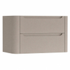 H&R Badmeubelen Juice Meuble sous lavabo - 100x45x50cm - coins arrondis - 2 tiroirs - poignée intégrée - Olive SW1489806