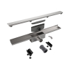 Easy Drain Compact Wall Zero caniveau de douche plaque simple avec sortie latérale 6x90cm 50mm inox 2301364