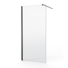 FugaFlow Efficiente Vetro inloopdouche badkamer - 30x200cm - helder glas - mat zwart SW1123614