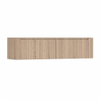 H&R Badmeubelen Juice Wastafelonderkast - 180x45x40cm - rechterhoek afgerond - 3D-front - 2 lades - geïntegreerde greep - rockford oak SW1260377