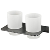 Haceka Redefine Porte-gobelets double aluminium Noir mat SW810804