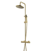 Wiesbaden Caral Ensemble de douche de tête thermostatique en applique en laiton brossé PVD SW373304