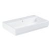 Grohe Cube Keramiek Opzetwastafel - 80x49cm - met kraangat en overloop - PureGuard - wit SW205859