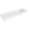 Mondiaz CLOUD Talc Lavabo suspendu - 140cm - vasque à droite - rebord 12cm - Solid surface Talc SW422768